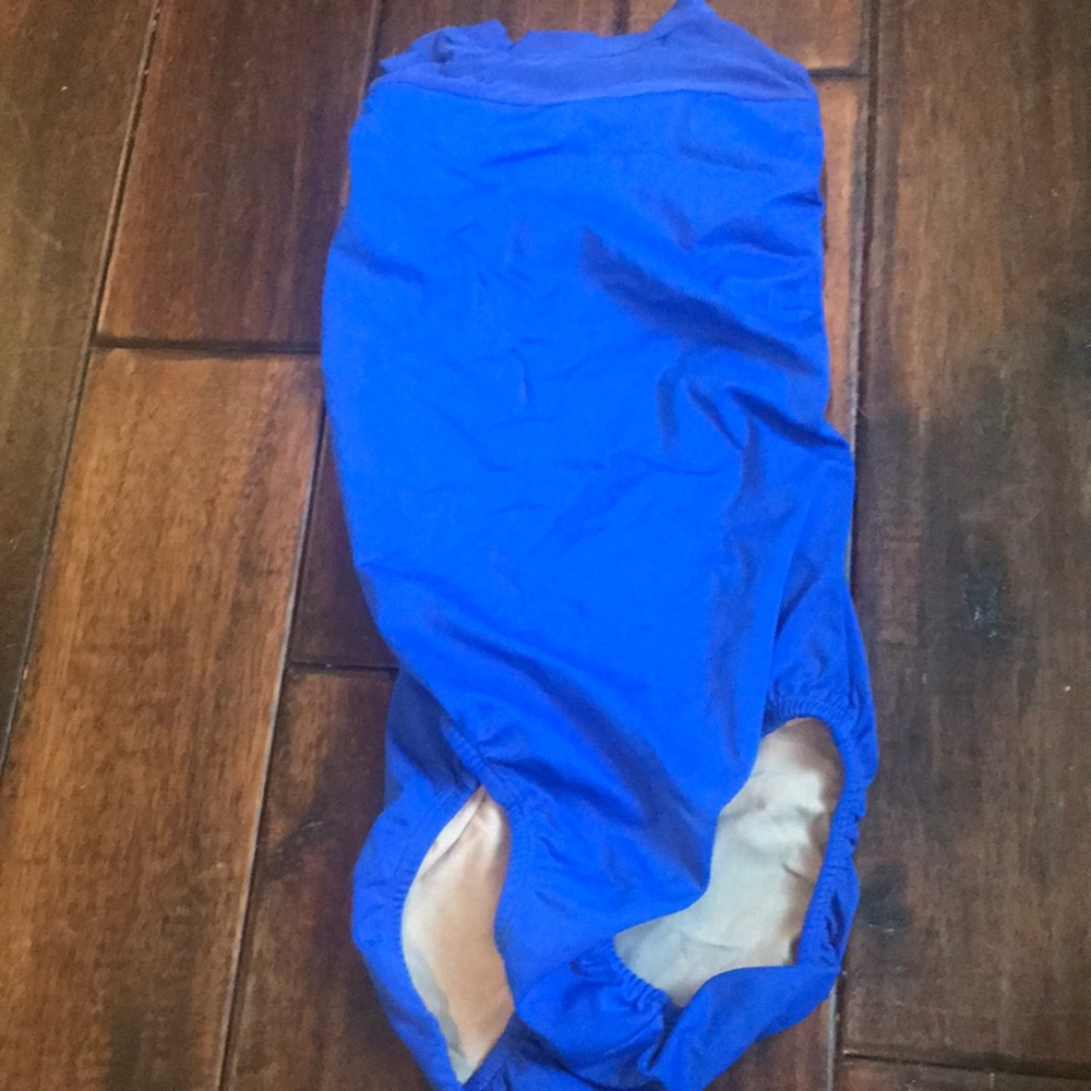 Second skin royal blue Monaco leotard child medium